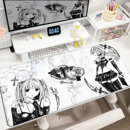 New Misa Amane Light Yagami Desk Mat Death Note Anime Mousepad Computer Gamers Lock Edge Mouse Pad Gaming E-sports Keyboard Pads
