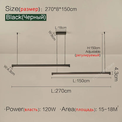 Dining room chandelier Nordic modern lamp dining table bar lamp restaurant lights kitchen lights office company led strip lamps