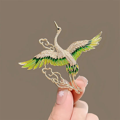 Exquisite Shiny Rhinestone Hummingbird Brooches For Women Clothing Coat Jewelry Accessries Gift