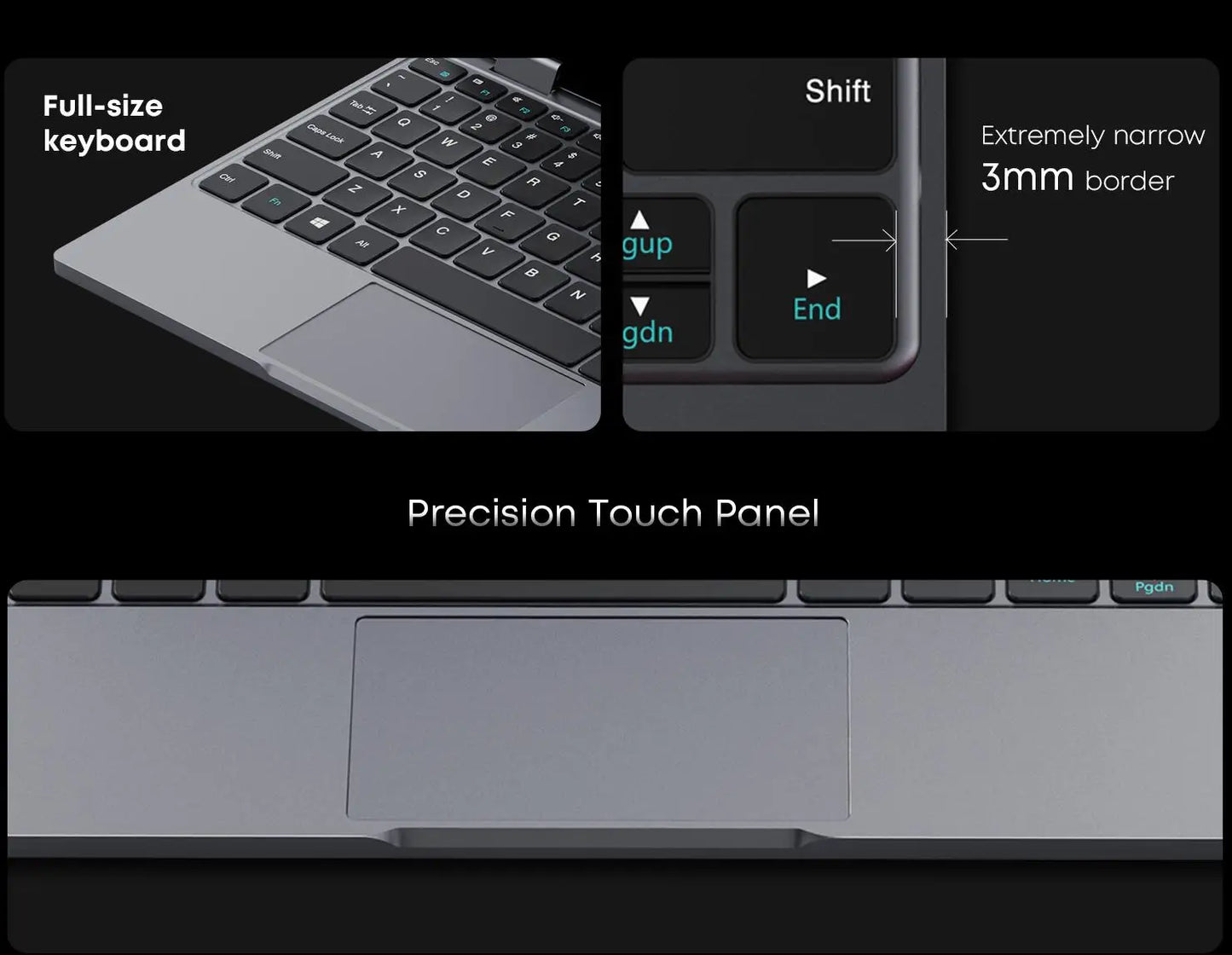 CHUWI MiniBook X 2-in-1 Touch Screen Laptop Intel N150 16GB LPDDR5 512G SSD 10.51"1920x1200 FHD Resolution Ultra-thin Notebook