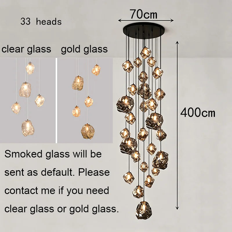 Modern Stair chandelier Pendant lights indoor lighting Ceiling lamp hanging light led Chandeliers for living room indoor lightin