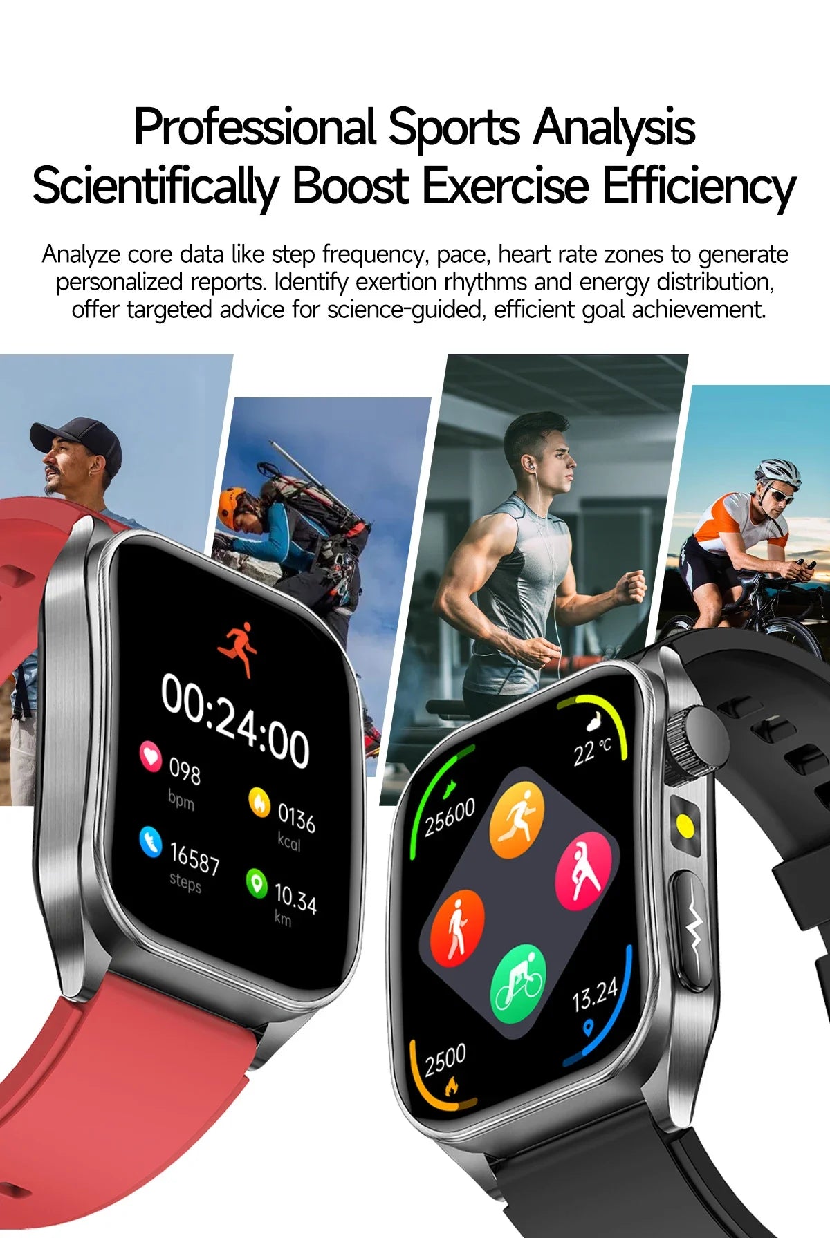 2026 New Health Smart Watch Laser Therapy Reduce Three Highs Blood Oxygen Pressure Uric Acid Blood Lipid ECG Smartwatch For Man