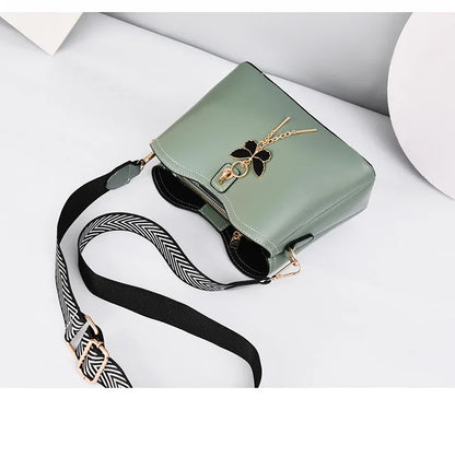2025 Women White Handbag New Designer Butterfly Tassel PU Leather Messenger Bags Ladies Crossbody Female Tote Shoulder Bag