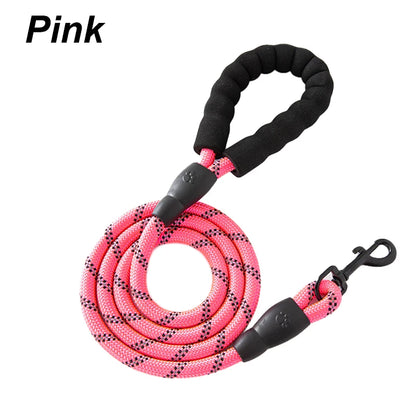 3M Pet Reflective Nylon Tow Rope Non Slip Foam Handle Pet Adjustable Towing Ropes Large MiddleSmall Dogs Outdoors Pet Supplies