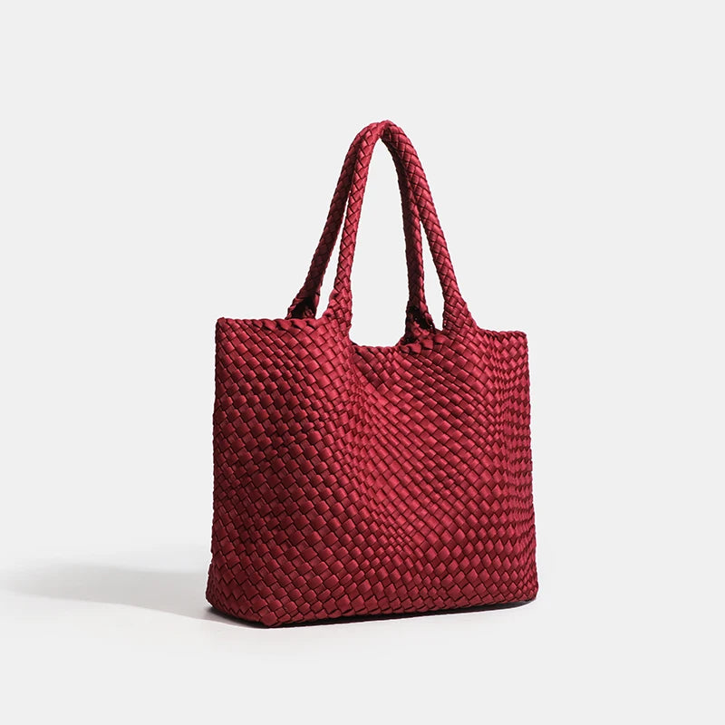 Large size women's tote bag Women's fashion bags 2024 Hot product Neoprene material women's hand-woven bag Large volume Tote bag