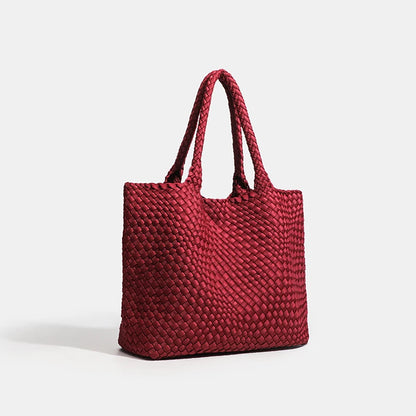 Large size women's tote bag Women's fashion bags 2024 Hot product Neoprene material women's hand-woven bag Large volume Tote bag
