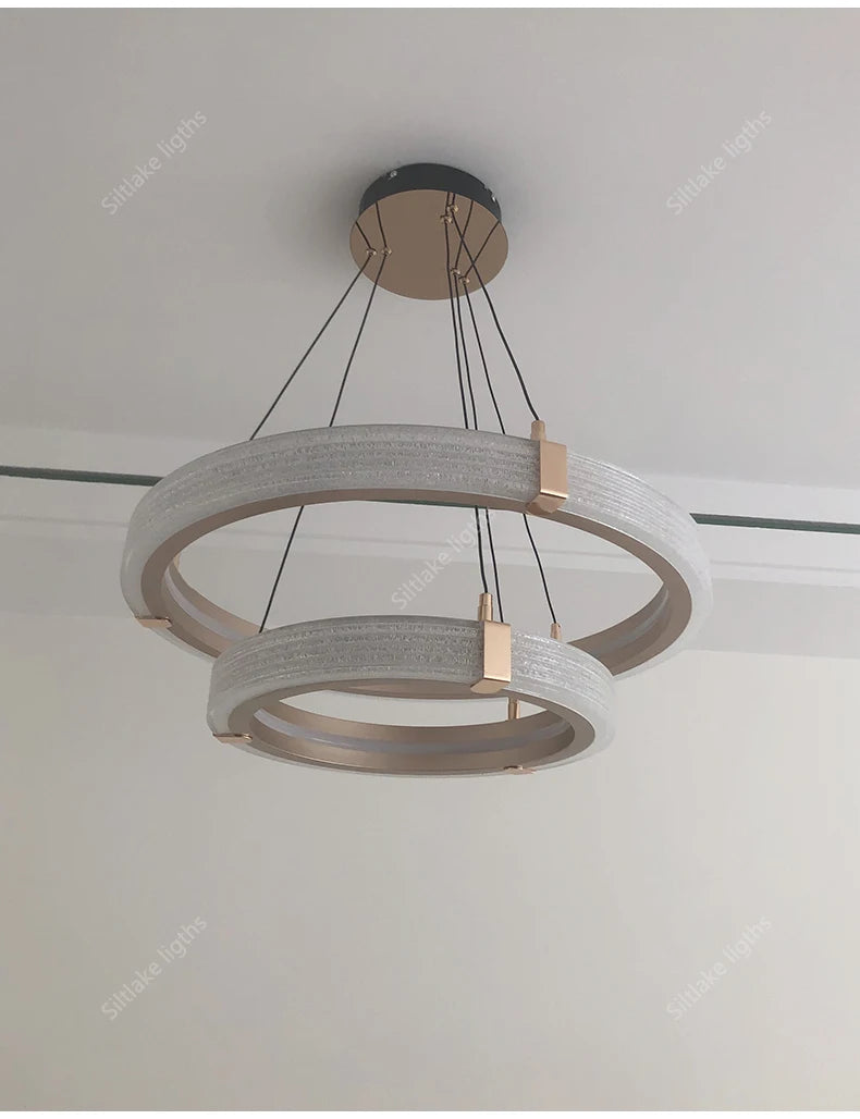 Modern design creative round simple chandelier ring Lights suitable for living room bedroom restaurant home round Pendant Lights