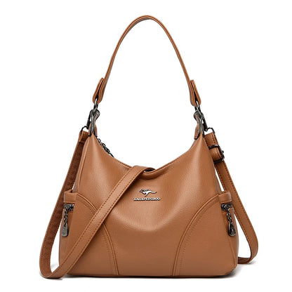 The New Style Bag Leather Luxury Handbags Women Bag Designer Solid Color Women Shoulder Messenger Bags for Women 2024 Sac A Main