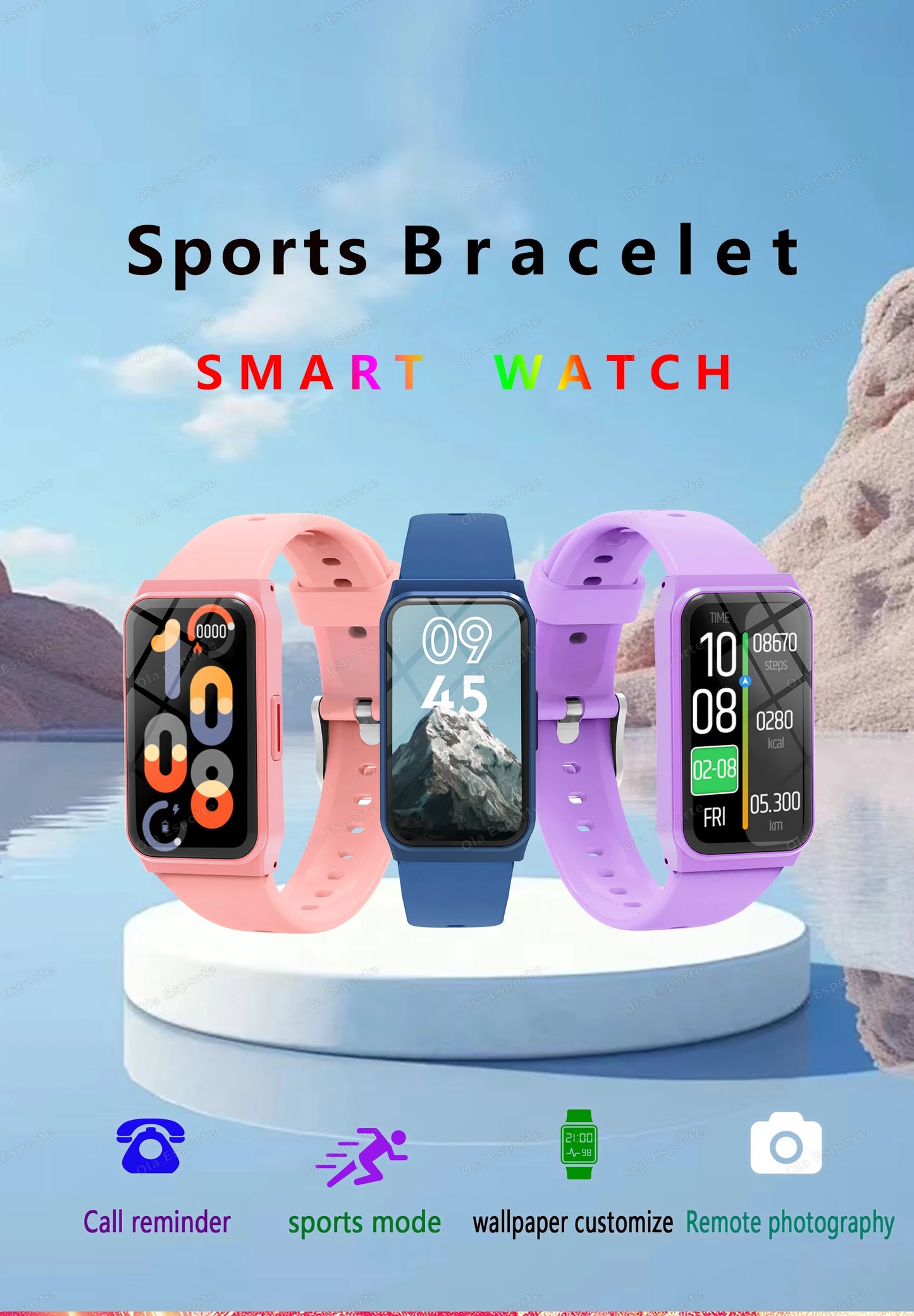 New Smart Watch Lightweight Health & Sleep Monitoring Multiple Sport Modes Music Control For Men Women Smartwatch Holiday Gifts