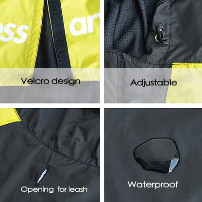 Pet Dog Waterproof Coat Dog Raincoat Reflective Dog Outdoor Clothes Hooded Jacket for Small Medium Large Dog Pet Supplies