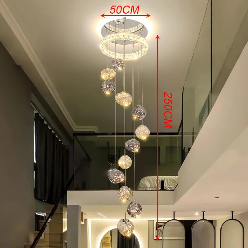 Modern Stair chandelier Pendant lights indoor lighting Ceiling lamp hanging light led Chandeliers for living room indoor lightin