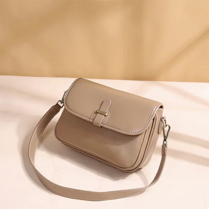 Female Cowhide Luxury Designer Handbags Women's Natural Cow Leather Shoulder Bag Ladies Fashion Small Square Crossbody Bags New