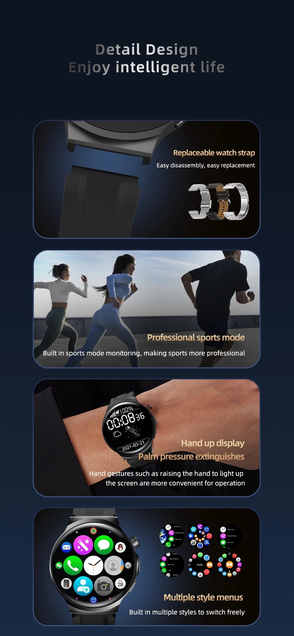 1.98-inch Amoled large Screen Smartwatch Android 13.0 Smart Watch Men With 210° Rotating Camera GPS Position WIFI Sim Card Slot