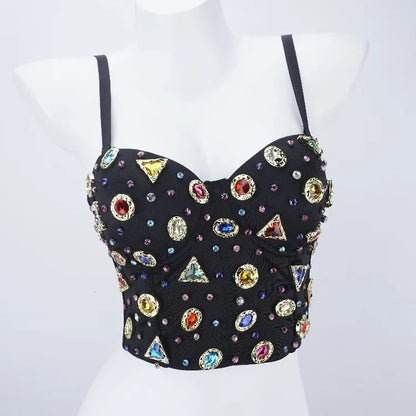 Sexy Party Corset Tops Woman Tank Streetwear Camis Bustier Fashion y2k Crop Top Women Clothes Summer Club Shirt Ladies Bra Blusa