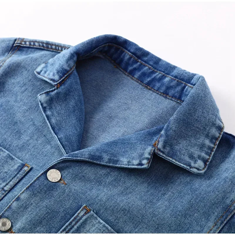Autumn Denim Jumpsuit for Women Overalls Woman Jean Overalls Long Sleeve Elegant Jumpsuits Y2k Streetwear 2024 Turn Down Collar