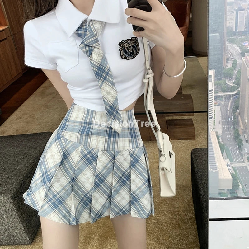 2025 school dresses sailor suit plain pleated skirt jk uniforms cosplay college middle school costume short skirt jk suit girls