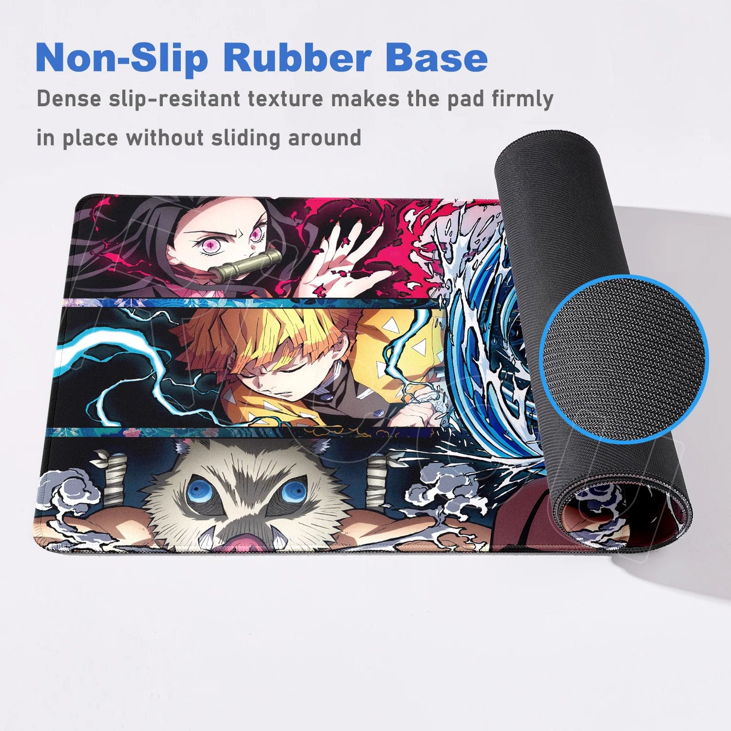 HD Printing Anime Mousepad Non-slip Rubber Base Office Deskmat XXL Student Writing Keyboard D-Demon Slayer Pc Gaming Accessories