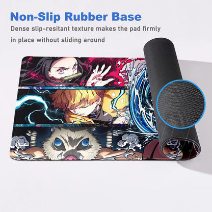 HD Printing Anime Mousepad Non-slip Rubber Base Office Deskmat XXL Student Writing Keyboard D-Demon Slayer Pc Gaming Accessories