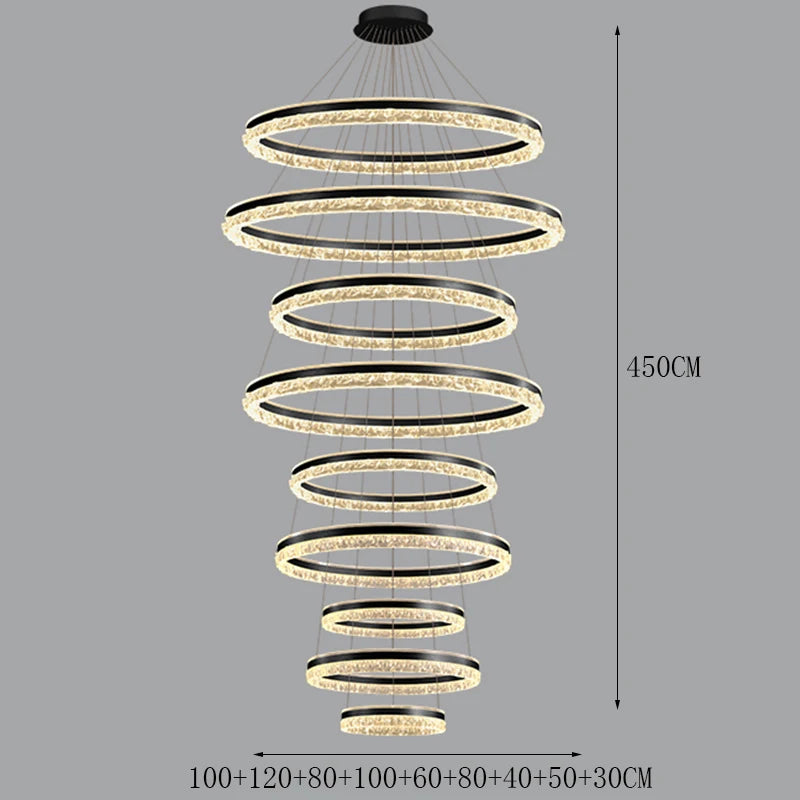 Modern Home Decor Ring LED Lights Pendant Light Lamps for Living Room Chandeliers for Dining Room Hanging Light Indoor Lighting