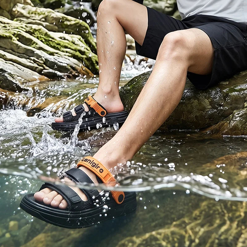 Men's Slippers Summer EVA Non-slip Soft Platform Slides Sandals Indoor Outdoor Walking Beach Shoes Flip Flops Casual Mens Shoes