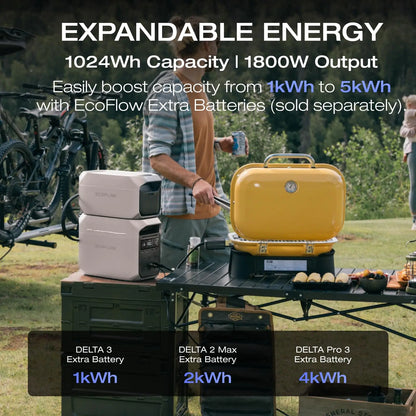 ECOFLOW Solar Generator DELTA 3 Plus with 45W Solar Panel, 1000W Solar Input, 1022Wh LiFePO4 Battery, Portable Power