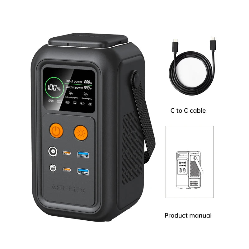 CTOLITY AXP200 200W Portable Solar Generator 192Wh Power Station Lifepo4 Battery Camping Power Bank Emergency Supply 140W PD