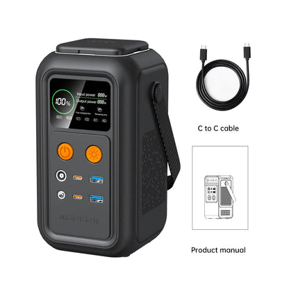 CTOLITY AXP200 200W Portable Solar Generator 192Wh Power Station Lifepo4 Battery Camping Power Bank Emergency Supply 140W PD