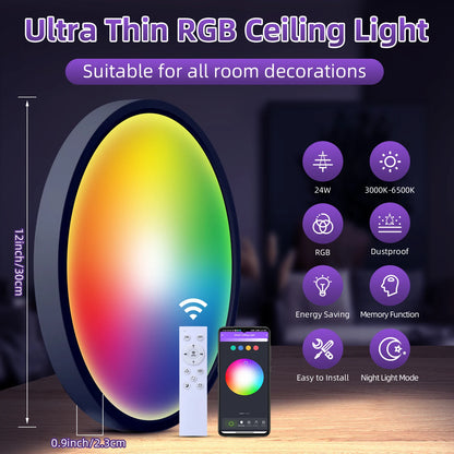 LED Ceiling Lamp 15W~50W Kitchen Light Fixture Bedroom Corridor Lustre Plat Led Lights Living Room Decor 220V Ceiling Chandelier