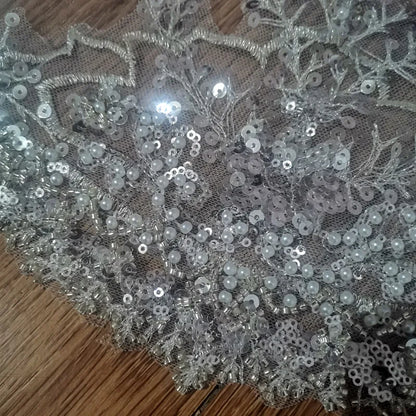 Bridal Wedding Veil Sparkling Pearl Sequins Lace Cathedral Wedding Accessories Hair Accessories 2024 New Veil Custom Made