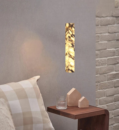Cuboid Natural Marble Wall Lamp Art Design Dimmable Indoor Parlor Bedroom Stairs Bathroom Lighting