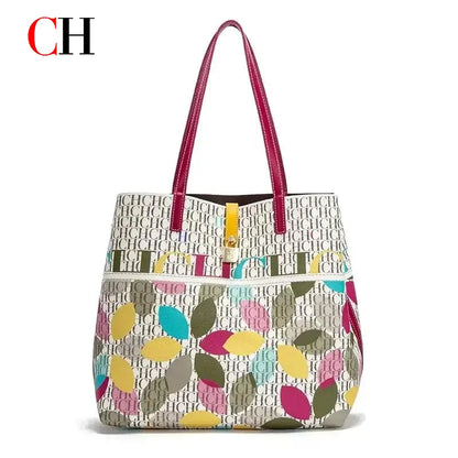 CH Ladies Handbag Large Capacity Shoulder Bag Ladies Handbag Luxury Brand 2026 New Multifunctional Fashion Design Classic Retro