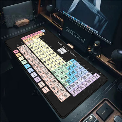 Periodic Table of Elements Mouse Pad Large Gaming Keyboard Mousepad with Stitched Edge Non-Slip Rubber Base Office PC Desk Mat