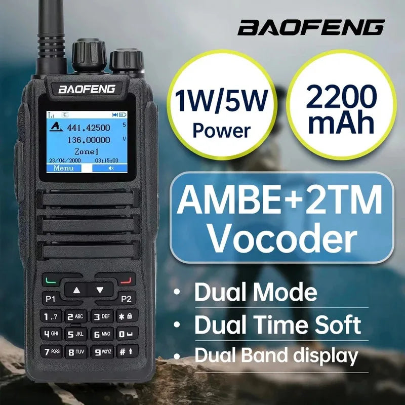 Baofeng Radio Dmr Dm-1701 Open Gd77 Sms 5W Digital Walkie Talkie  Hunting Camping Two-Way Radio