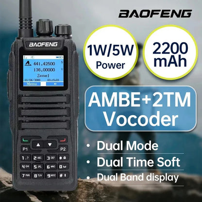 Baofeng Radio Dmr Dm-1701 Open Gd77 Sms 5W Digital Walkie Talkie  Hunting Camping Two-Way Radio