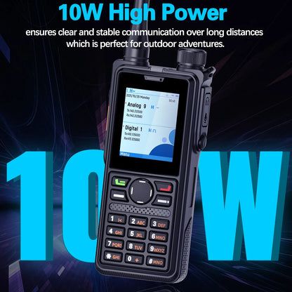 AIRITON AI-881 DMR Walkie Talkie IP67 Waterproof 10W High Power Dual Time Slot Large Color Screen New AR-880 VOX Two Way Radio