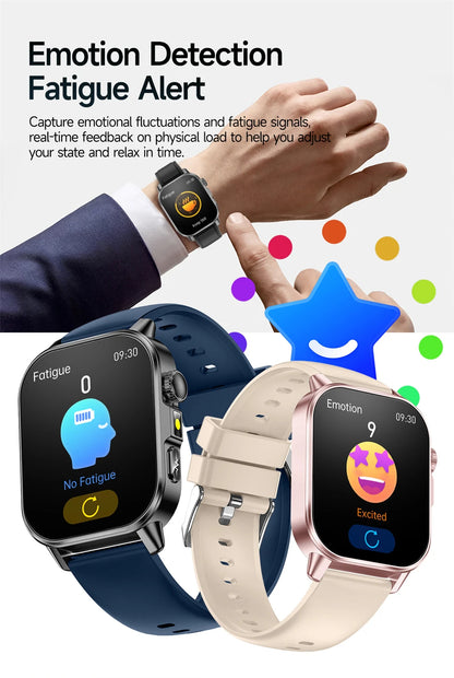 New Men Accurate Health Diagnosis ECG Smart Watch Blood Pressure Blood Oxygen Blood Fat Uric Acid Temp Bluetooth call Smartwatch