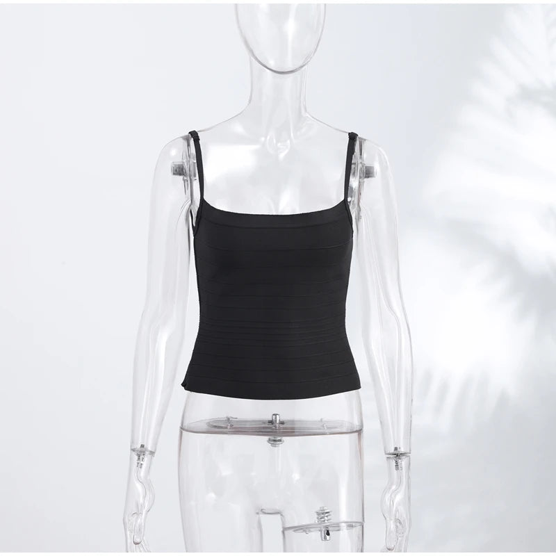 Sexy Women's Knit Ribbed Sling Tops Slim Sleeveless Backless Female Cropped Vest 2026 Spring Summer Lady Beach All-match Corset