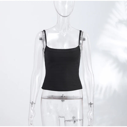 Sexy Women's Knit Ribbed Sling Tops Slim Sleeveless Backless Female Cropped Vest 2026 Spring Summer Lady Beach All-match Corset