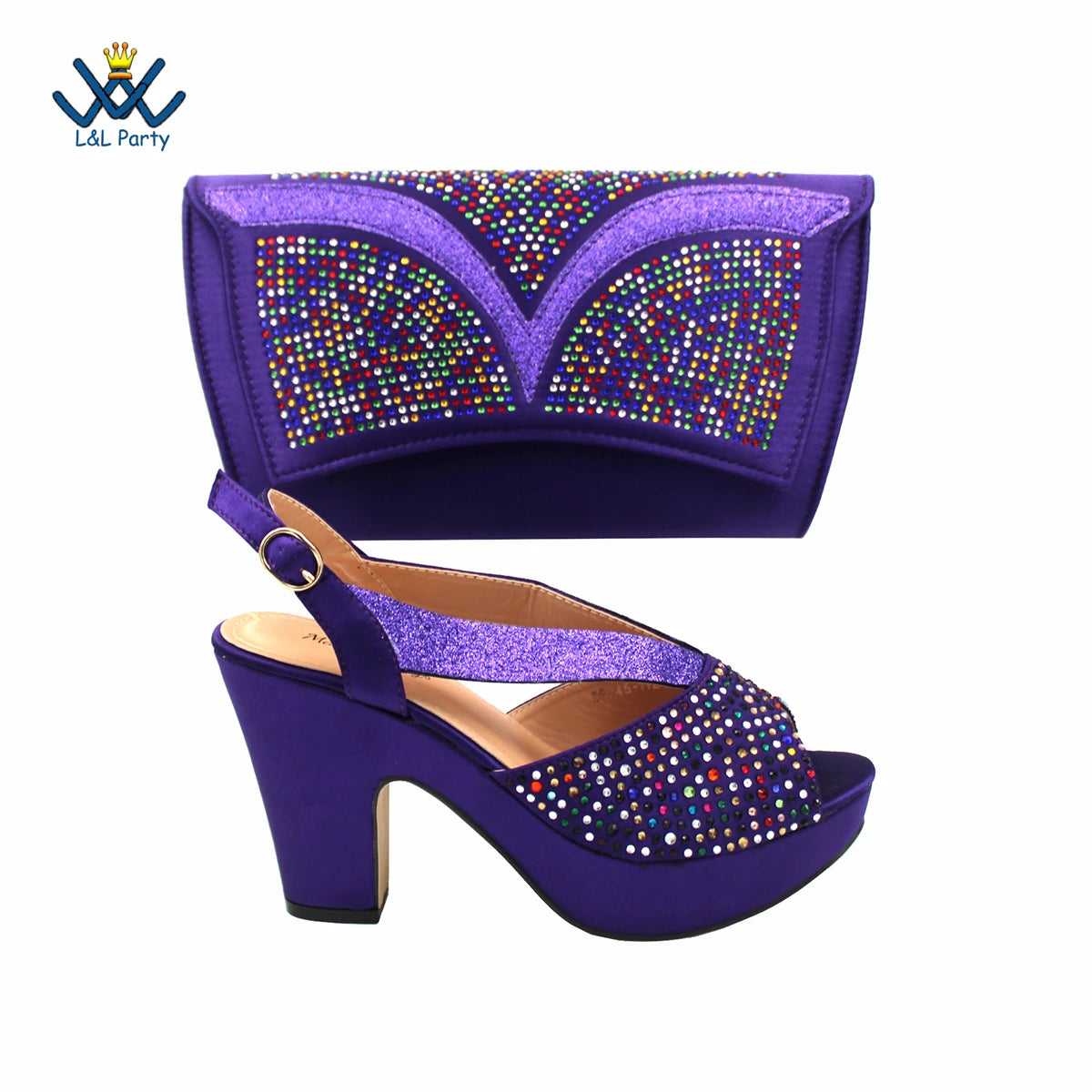 Fashionable Italian Mature Style African Sets Black Color Nigerian Shoes Matching Bags for Royal Wedding Party