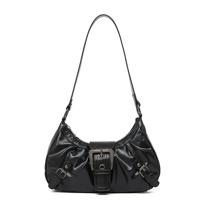 Y2K Retro Pleated Hobo Shoulder Bag for Women Hot Selling Maillard Style Underarm Bag Clutch Handbags for Travel Work Shopping