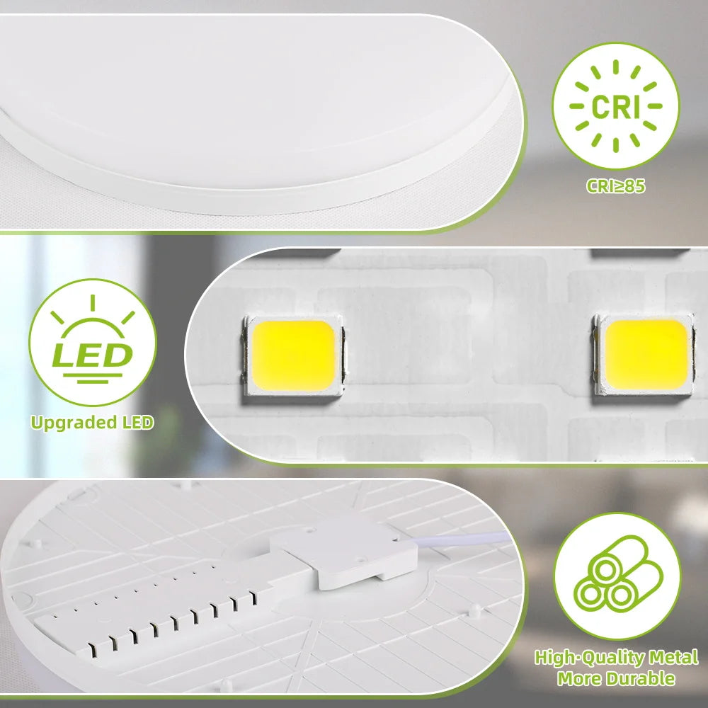 Led Ceiling Lamp 110v 220v Waterproof Led Panel Lights   for Kitchen Bathroom Lamp Balcony Ceiling Chandelier Lighting Fixture