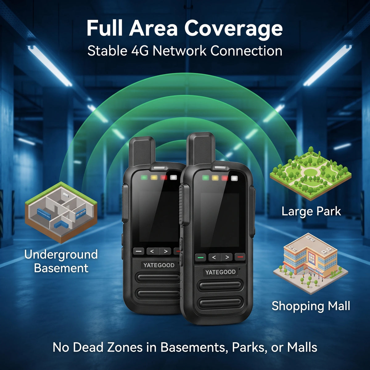 Walkie Talkie  POC Radio 100KM  Handheld Network  SOS Function Global 5000KM 3G 4G POC