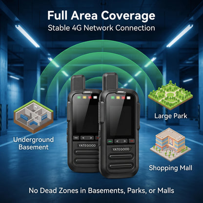 Walkie Talkie  POC Radio 100KM  Handheld Network  SOS Function Global 5000KM 3G 4G POC