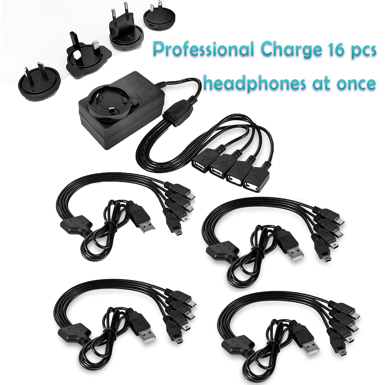 LED Transmitter Silent Disco Headphones for Quiet Events Parties Meetings Yoga - Adjustable Volume Wireless Music Headsets