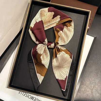 2025 New Paisley Print Silk Scarf for Women Square Hijab Soft Neck Tie Female Fashion Decoration Silk Headscarf 70*70cm Kerchief