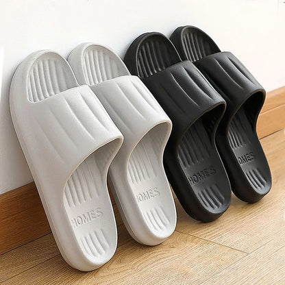 Men Summer Concise EVA Slippers women Soft Home Slides Couples Bathroom Non-slip Sandals Couple Comfortable Outdoor Beach Shoes