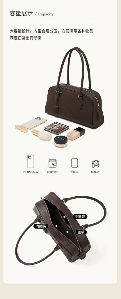 Women's Luxury Designer Handbags Genuine Leather Ladies Underarm Shoulder Bag New Fashion 2026 Cowhide Large Capacity Tote Bag