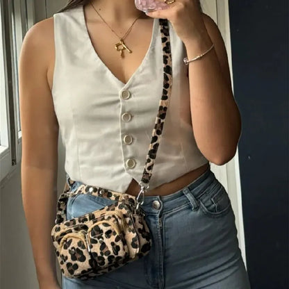 New Leopard Crossbody Bags For Women 2024 Luxury Handbags Designer Ladies Hand Shoulder Messenger Bag Sac A Main Female