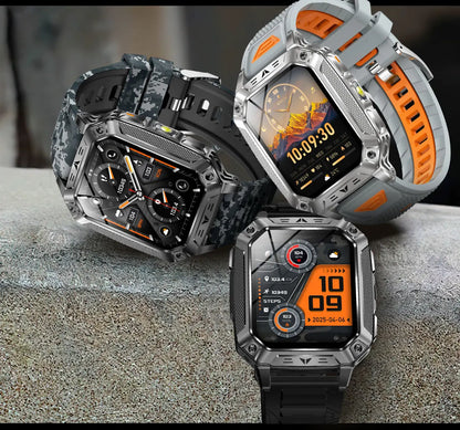 2026 New Outdoor GPS Smart Watch 1400mAh High Capacity Battery 2.01" Sapphire Screen 10ATM Waterproof Dual-color Lamp Smartwatch