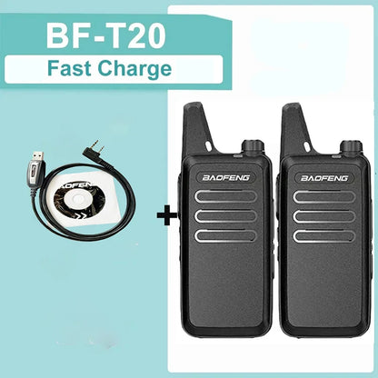 1/2PCS Baofeng BF-T20 Walkie Talkie Mini Micro USB Charging Portable Two Way Radios Upgrade Of BF-C9 KD-C1 For Hunting Kid’s Toy